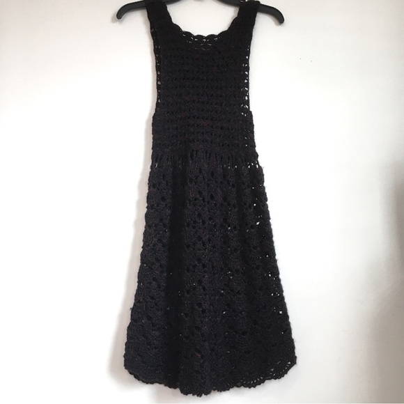 Source Unknown Dresses & Skirts - Handmade Black Sleeveless V-neck Knit Sweater Dress